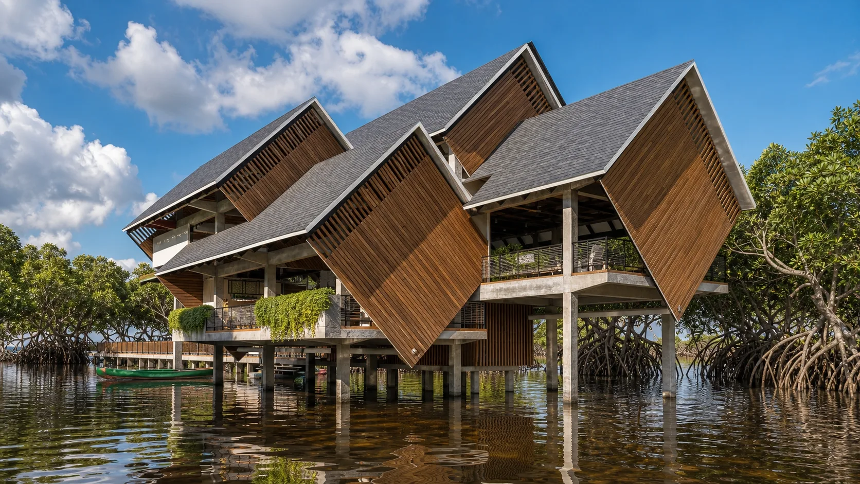 Elevated Net Zero Gallery for Jakarta Mangrove Resort