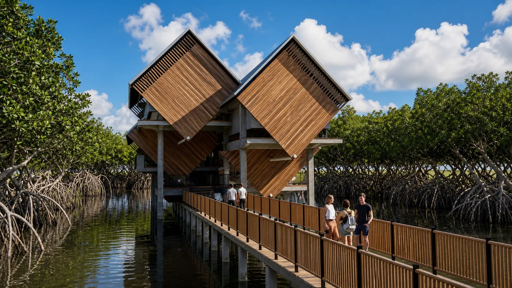 Elevated Net Zero Gallery for Jakarta Mangrove Resort