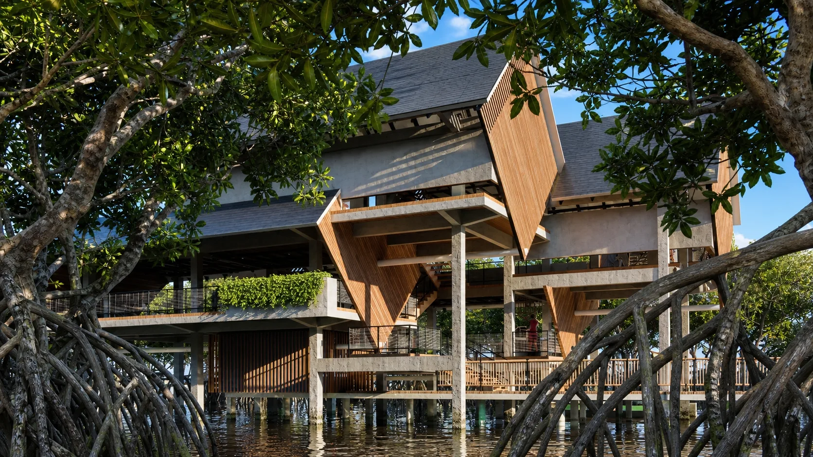 Elevated Net Zero Gallery for Jakarta Mangrove Resort